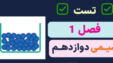 سوالات تست کنکور فصل اول شیمی دوازدهم با جواب